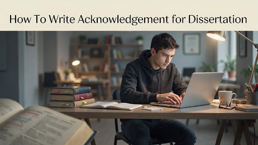 A student typing away on his laptop in his study.