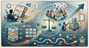Visual representation of how to tackle case studies in CIPD level 7 advanced diploma.
