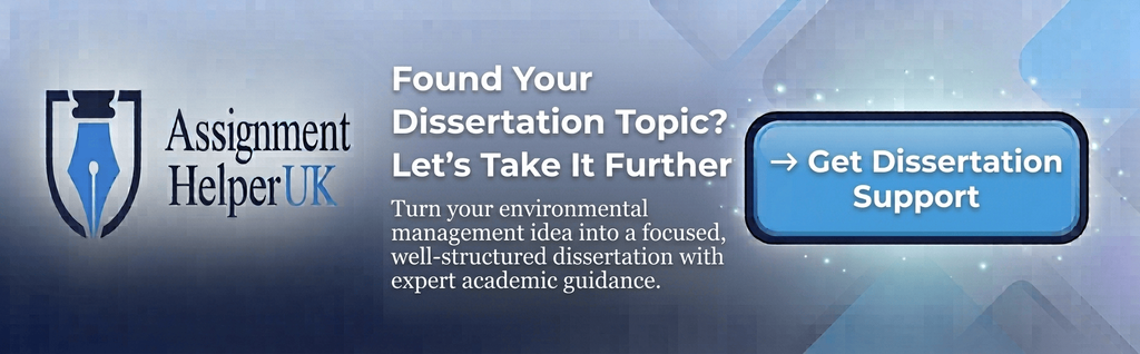 Turn your environmental management idea into a focused, well-structured dissertation with expert academic guidance.
